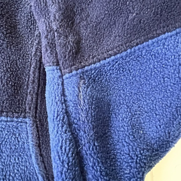 90s Vintage Tommy Hilfiger Blue Fleece Pullover M Snap Collar Taiwan - Picture 9 of 9